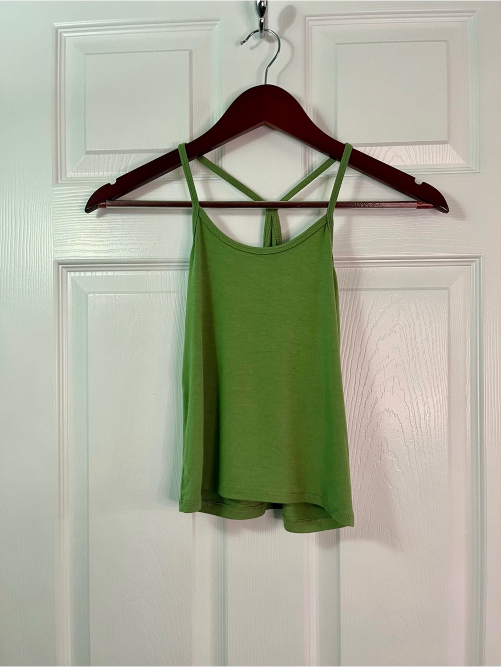 Green bamboo racerback